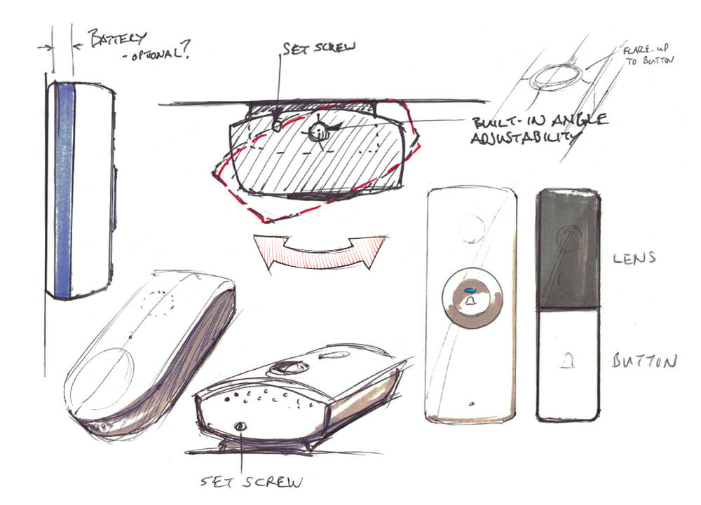 icreation video doorbell concept sketches