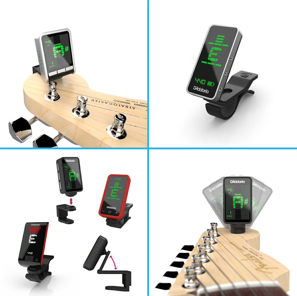 D'Addario guitar tuner concepts