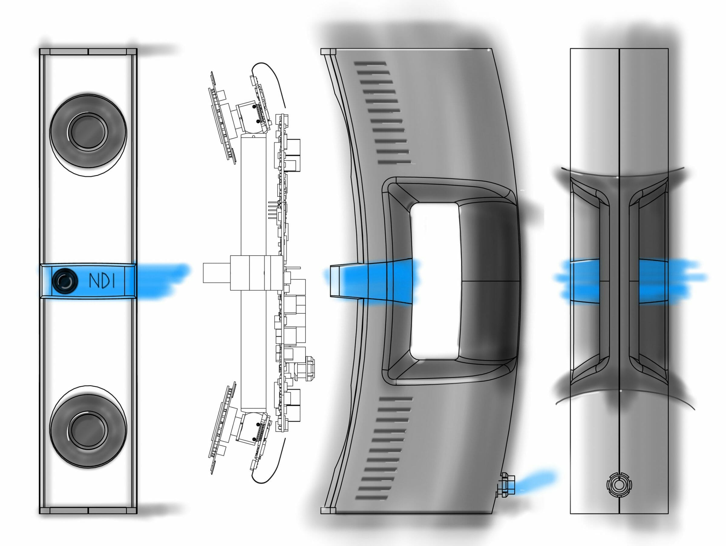 NDI Krios industrial design concept sketch