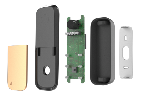 smart video doorbell exploded mechanical design