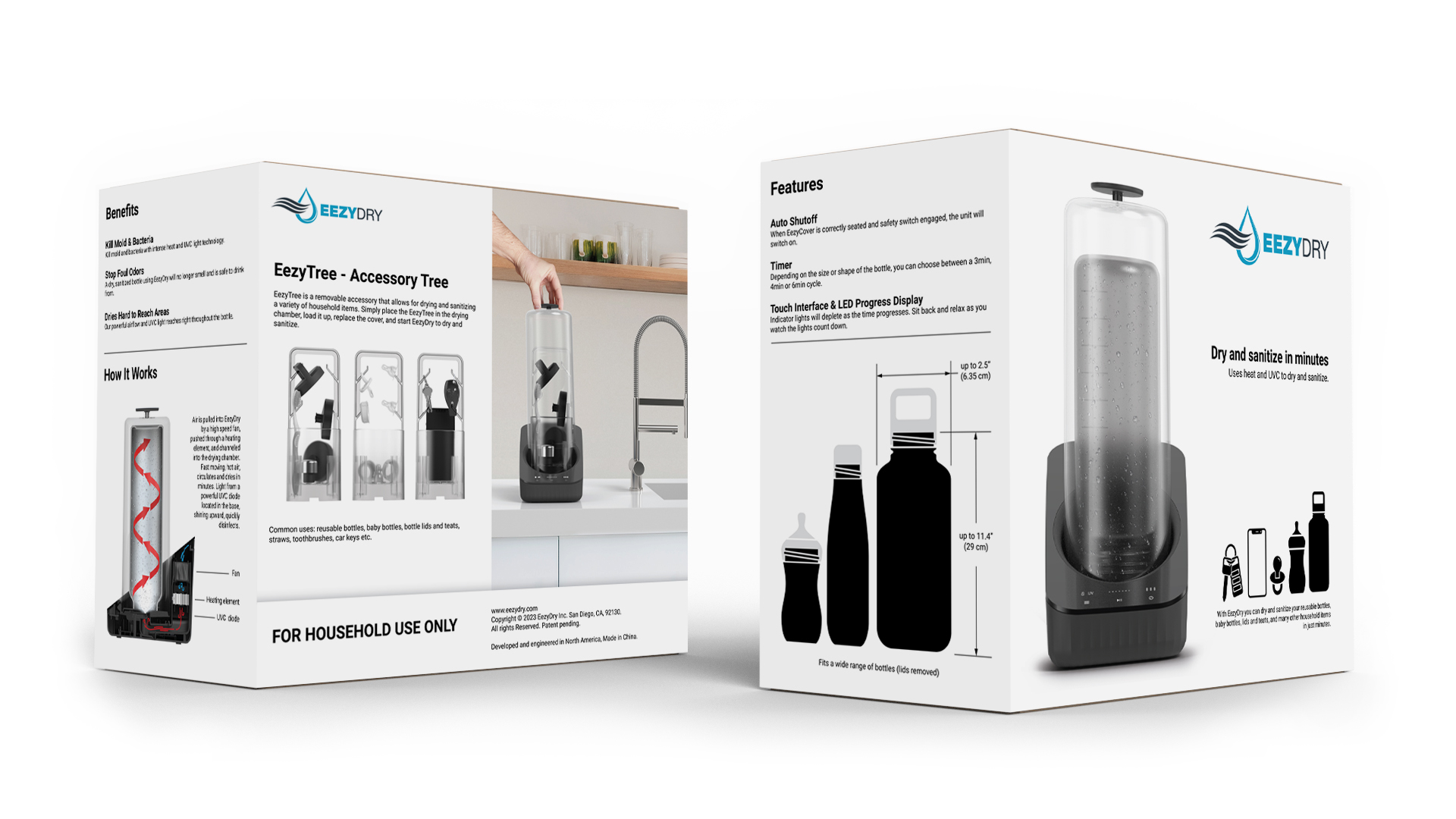 EezyDry packaging front and back composition