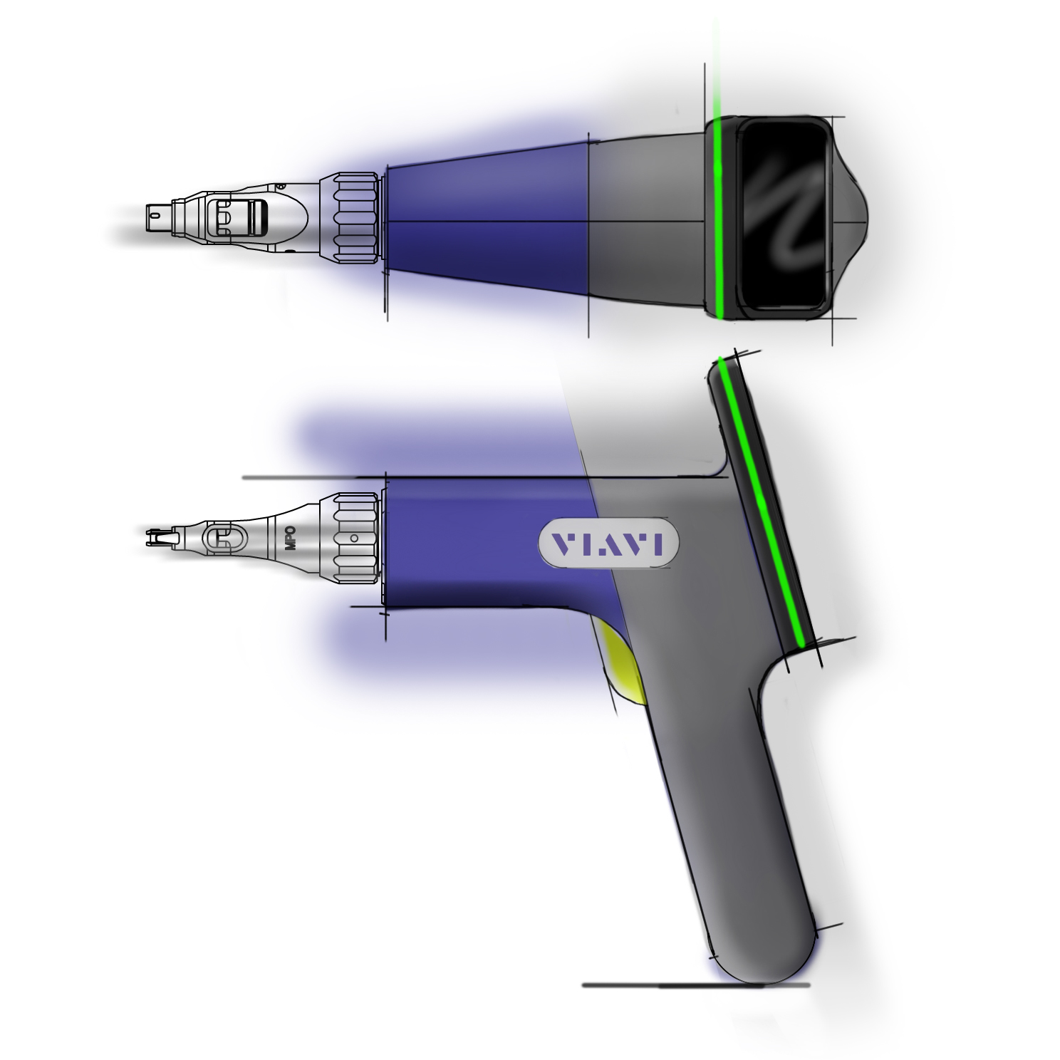Concept sketch of viavi fiber scope